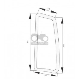 4020-KA5 Szyba boczna lewa z nadrukiem Deutz-Fahr,04424512