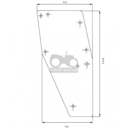 4020-KA13 Szyba drzwi lewa Deutz-Fahr,04347342