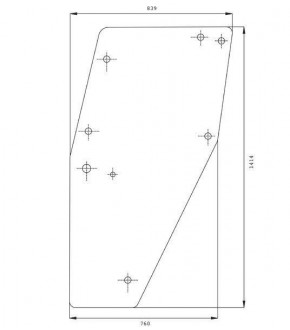4020-KA14 Szyba drzwi prawa Deutz-Fahr DX,04347343, 