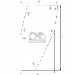 4020-KA14 Szyba drzwi prawa Deutz-Fahr DX,04347343,