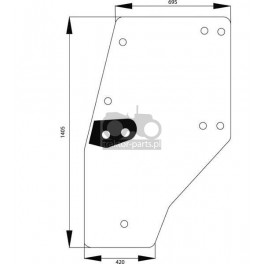4020-KA15 Szyba drzwi lewa Deutz-Fahr,04352794, 04352850