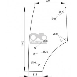 5020-KA4 Szyba drzwi lewa Fendt,117810030010