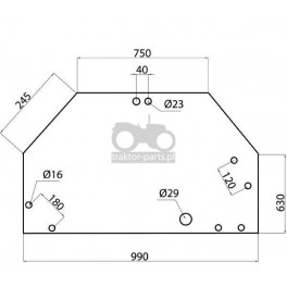 5020-KA9 Szyba tylna Fendt Farmer,Favorit,816810050010