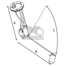 1021-EL26 Czujnik poziomu paliwa Massey Ferguson,1678518M2