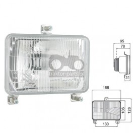 7024-LA5 Lampa przednia 130x128mm P/L New Holland, RE27041, RE27041, 86500543, 86500544,