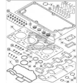 K10-25 Komplet uszczelnień góry silnika JCB,320/09280