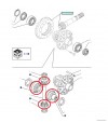 47134168 ZESTAW KÓŁ MECHANIZMU RÓŻNICOWEGO DYFERENCJAŁU CASE MAXXUM , MXM , PUMA , STEYR CVT , PROFI