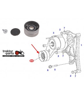 Rolka Napinacza Fendt 722 , 724 , 819 , 822 , 824 F836200040230