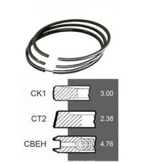 2030-ZN30 Pierścienie 98,42mm x3,00x2,38x4,76mm