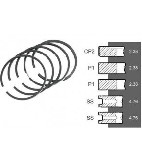 2030-ZN36 Pierścienie 5 szt. 88,9mm