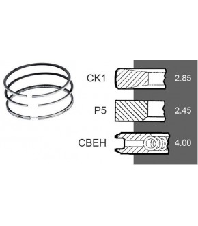 2030-ZN40 Pierścienie 3szt. 108mm 3,0x2,50x4,0mm